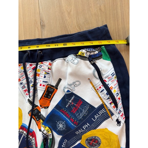 Polo Ralph Lauren Mens XL Polo Sport Yachting Nautical Print Joggers Sweatpants - Picture 7 of 8